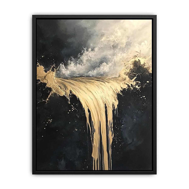 Gold Flow Canvas Painting 