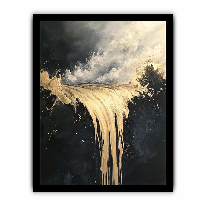 Gold Flow Canvas Painting 