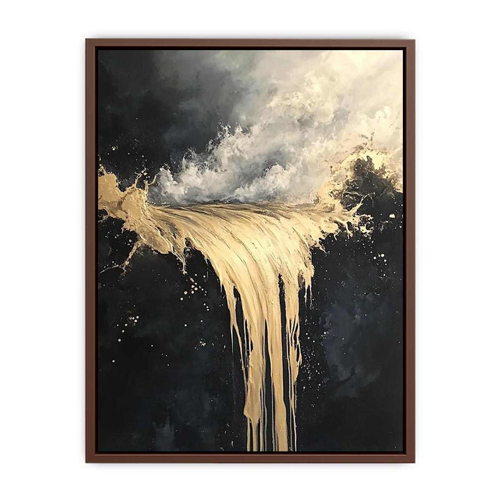 Gold Flow Canvas Painting 