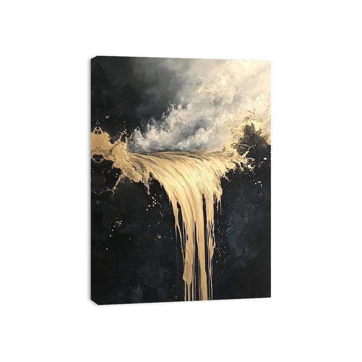 Gold Flow Canvas Painting 