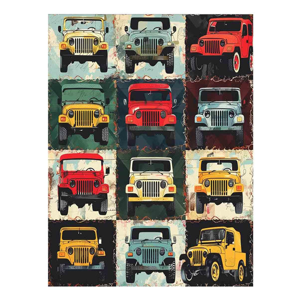 Vinatge Jeep Patchwork