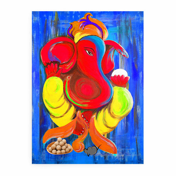 Ganesha Blue Painting