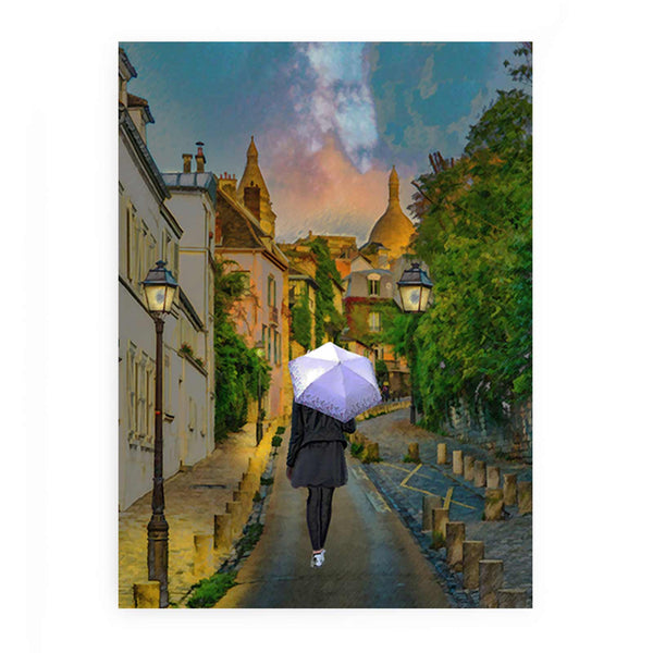 Paris Street Walk Painting