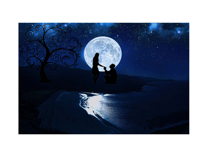 Couple propose  in Moonlight Painting