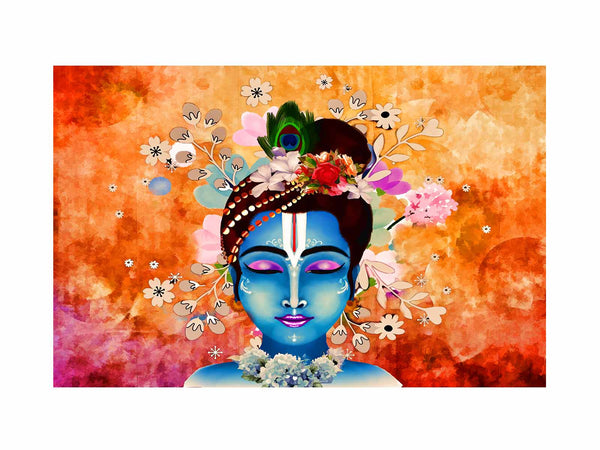 Blue Krishna Painting