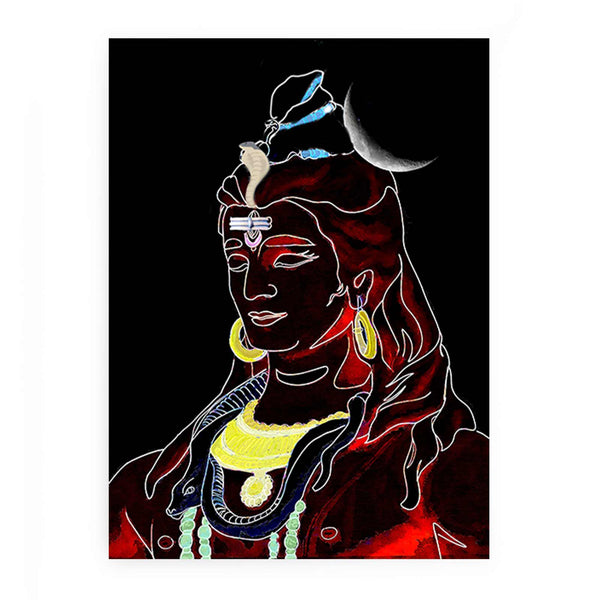 Shiva Glow in Dark Painting