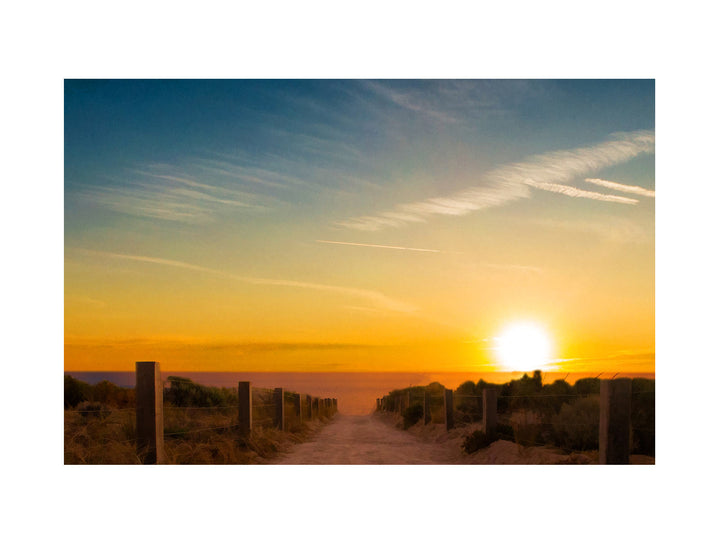  Path to sea Sunrise Painting