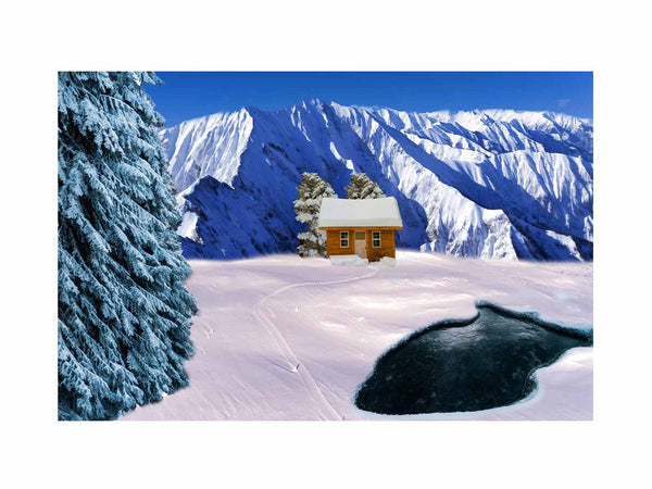 Winter Hut Painting