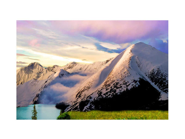 Mountains Snow Painting