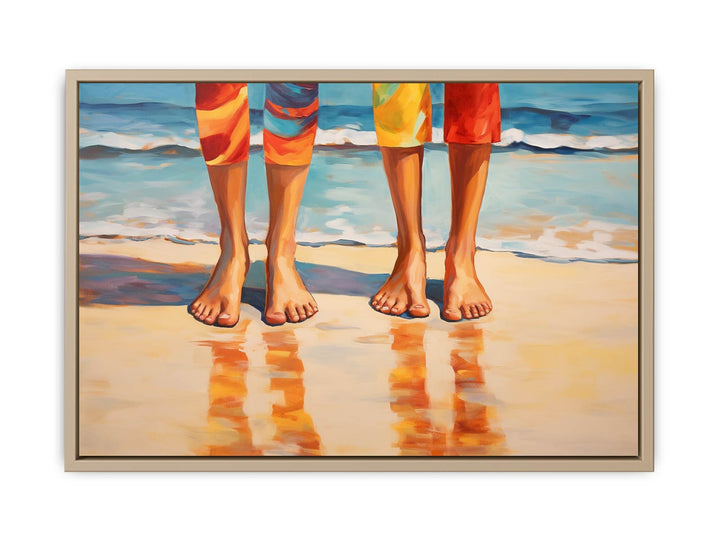 Step In Beach Art  framed Print