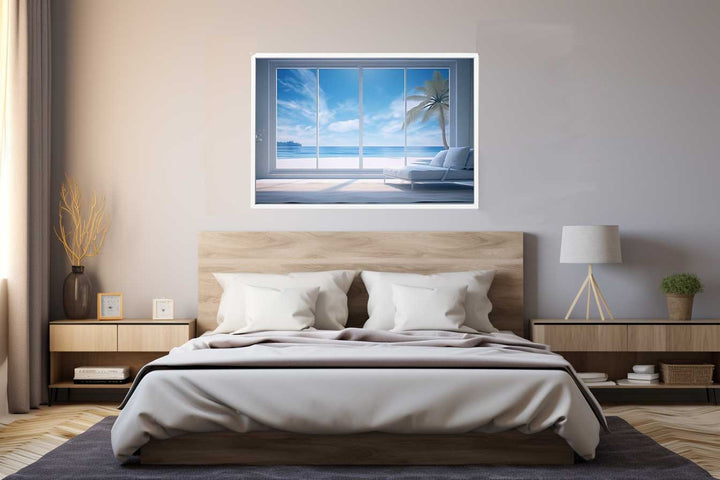 Beach Window Art  Print