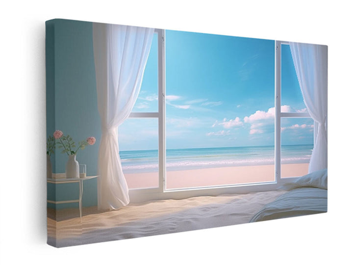 Beach Window   canvas Print