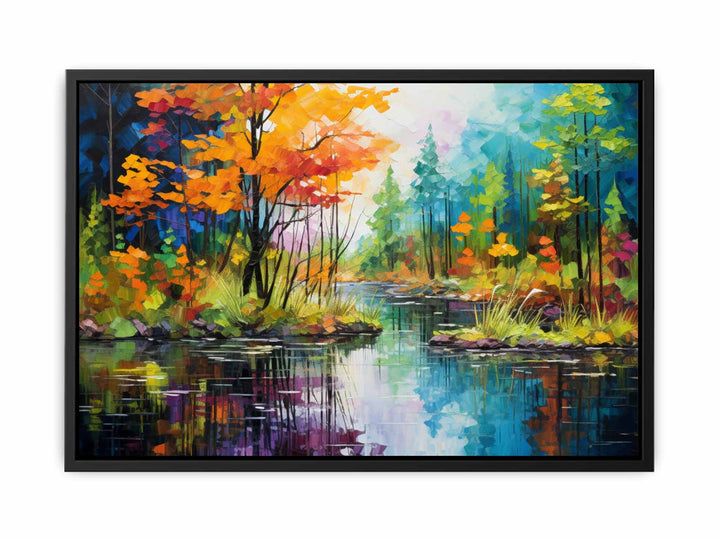 Rainbow Forest Art   canvas Print