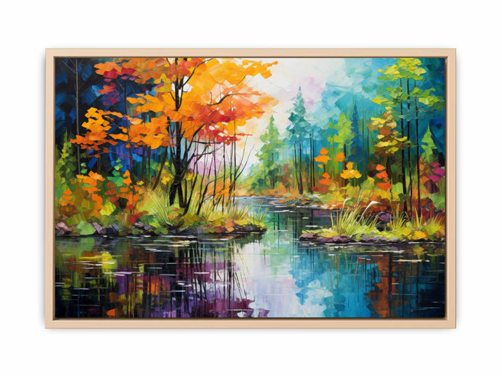 Rainbow Forest Art  framed Print
