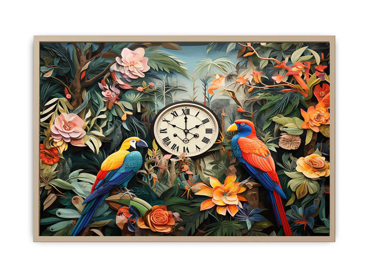  Birds Tropical Art  framed Print