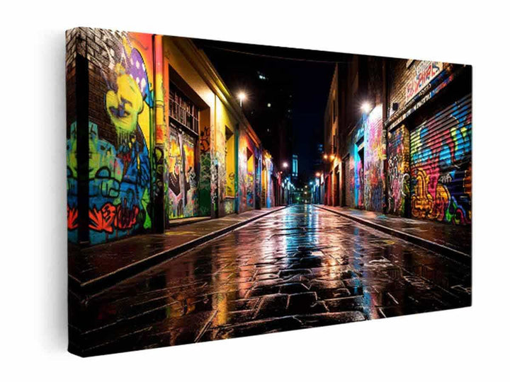 Melbourne Graffiti   canvas Print