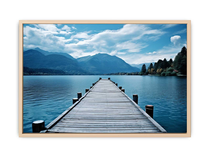 Calm Jetty Art  framed Print