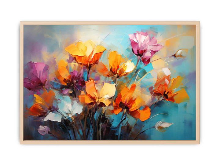 Love Happiness Floral Art  framed Print