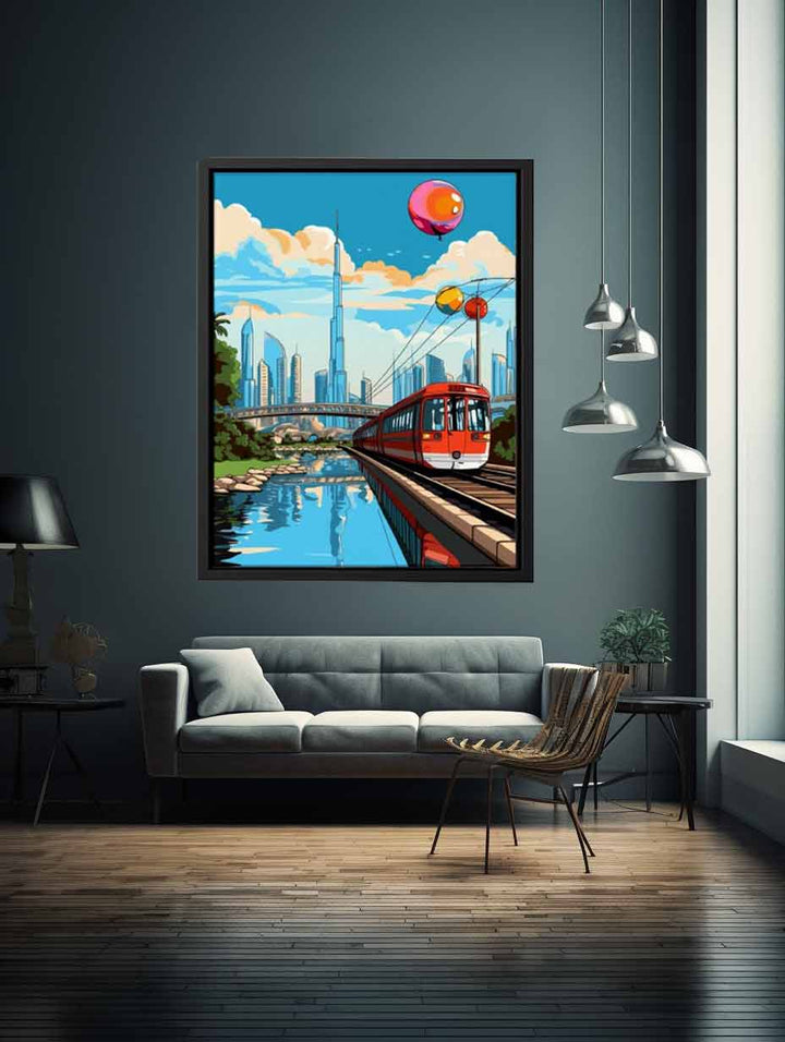 Dubai Pop Art Poster  Art Print