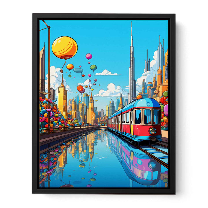 Dubai Pop Art Poster 2   canvas Print