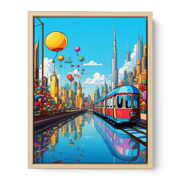 Dubai Pop Art Poster 2  framed Print