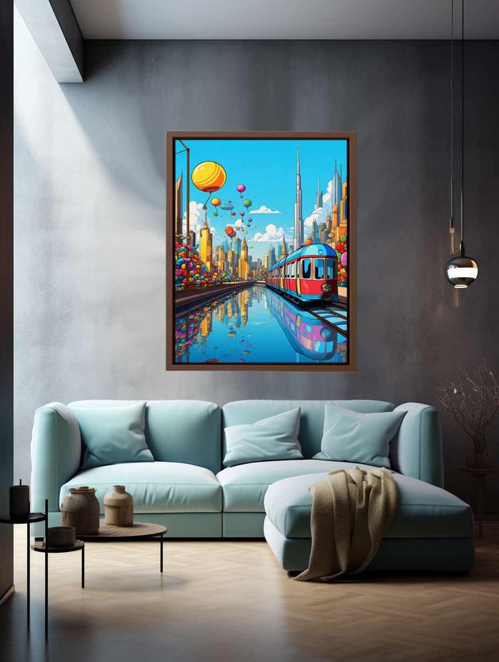 Dubai Pop Art Poster 2  Art Print