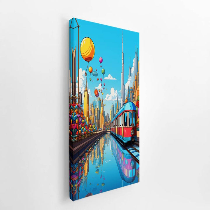 Dubai Pop Art Poster 2   canvas Print