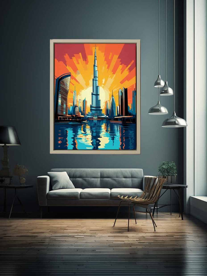 Burj Khalifa, Dubai-Pop Art  Print