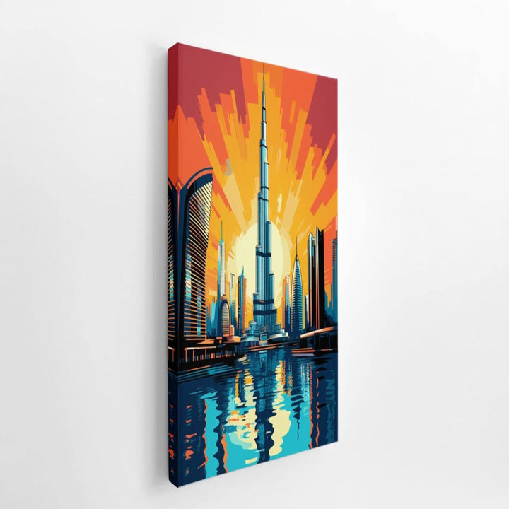 Burj Khalifa, Dubai-Pop Art   canvas Print