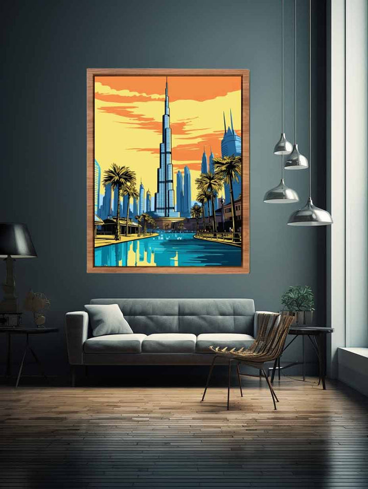 Burj Khalifa, Dubai Poster  Art Print