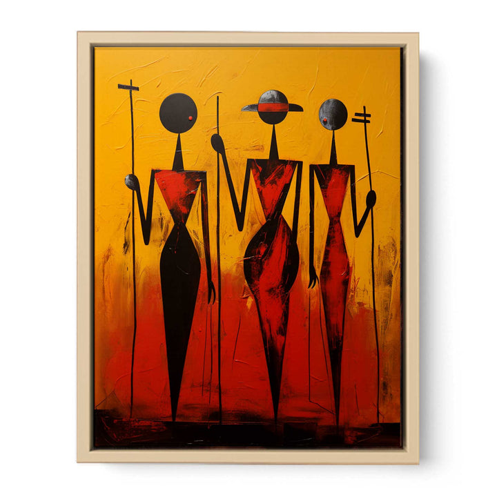 African Precisionist Art  framed Print