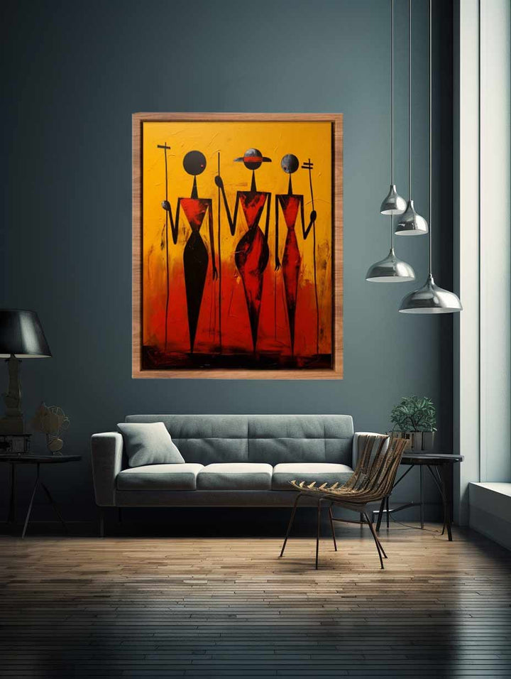 African Precisionist Art  Print