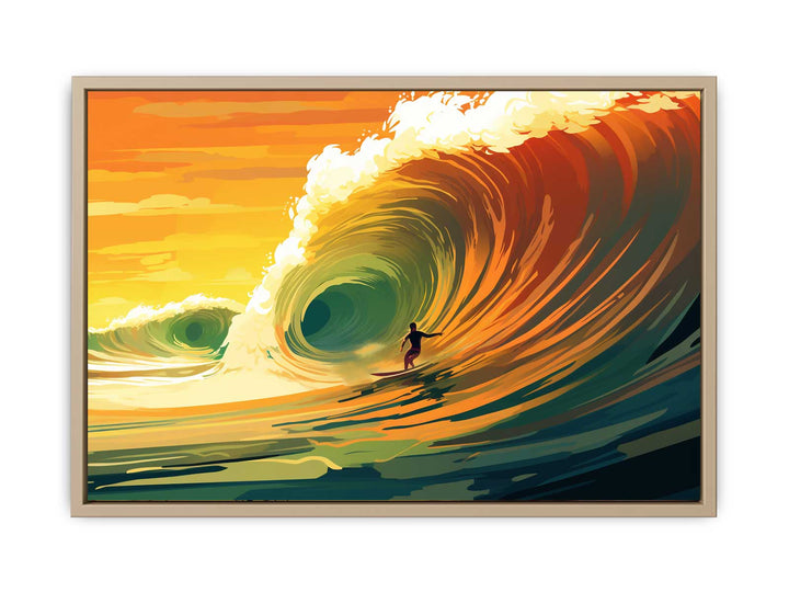 Surfer In The Sun  framed Print