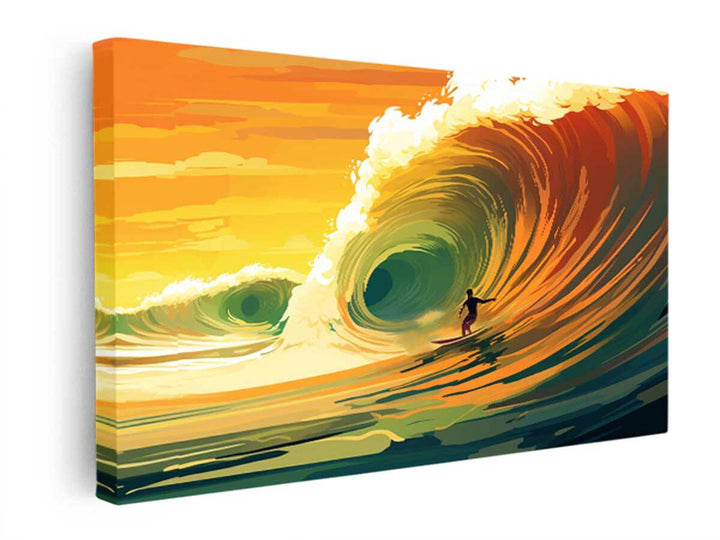 Surfer In The Sun   canvas Print