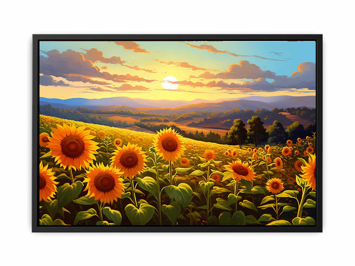 Sunflower At Sunset Art   canvas Print