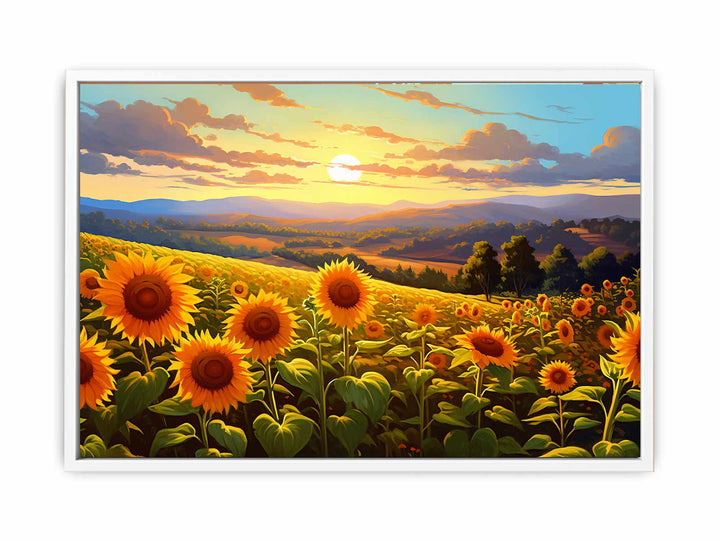 Sunflower At Sunset Art   Painting