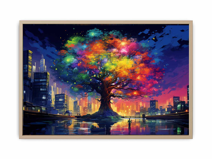 Coloful Tree In New York Fine Art  framed Print