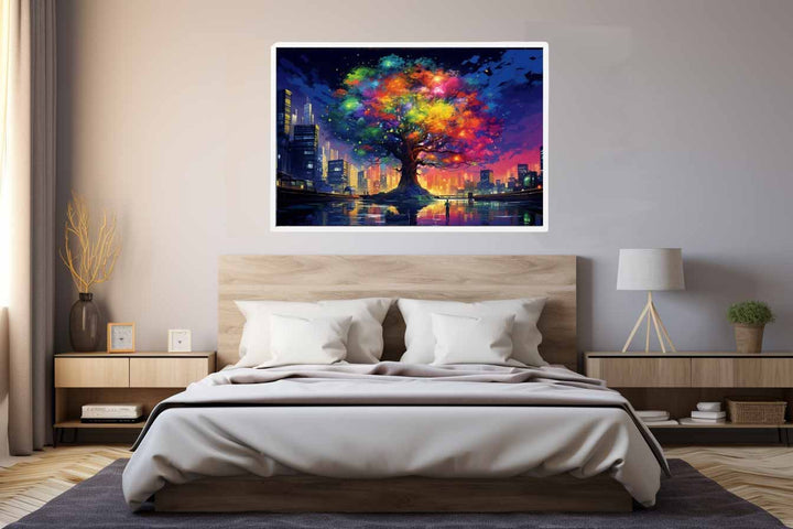 Coloful Tree In New York Fine Art  Print