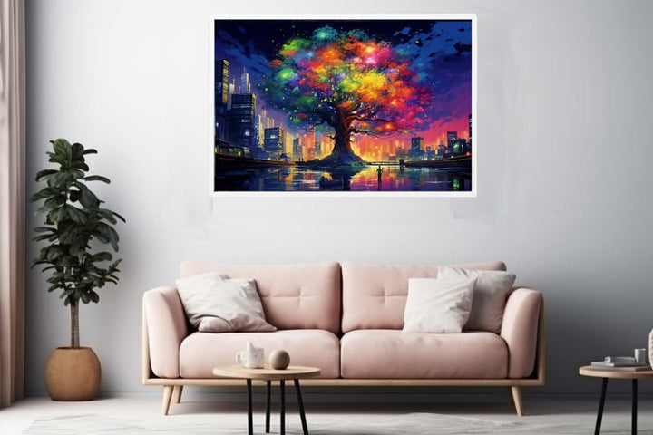 Coloful Tree In New York Fine Art  Print