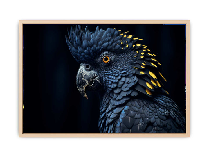 Cockatoo The Black Bird Painting framed Print