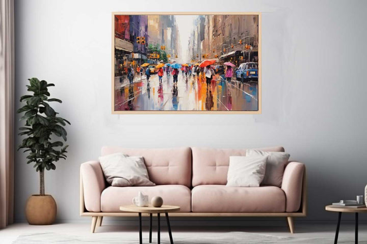 Umbrellas In New York Art  Print