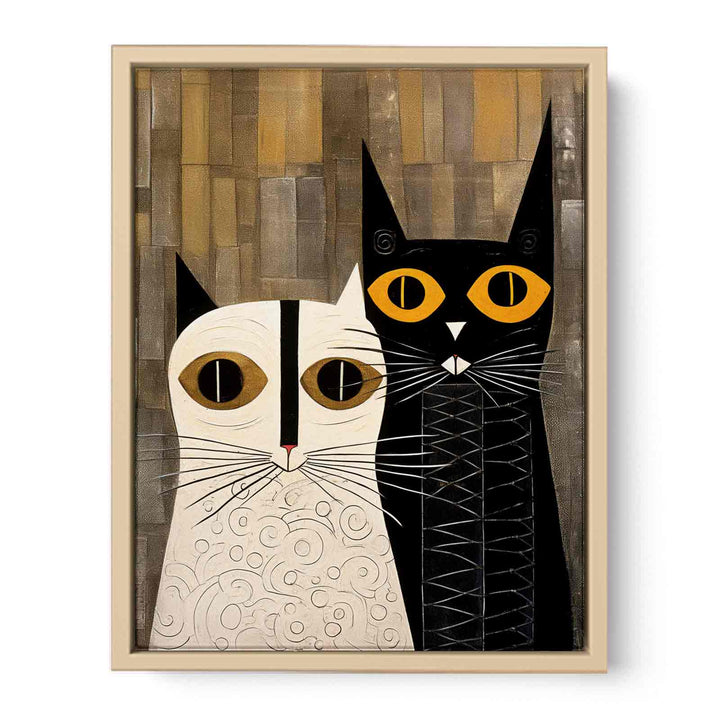 Abastract Cat Poster  framed Print