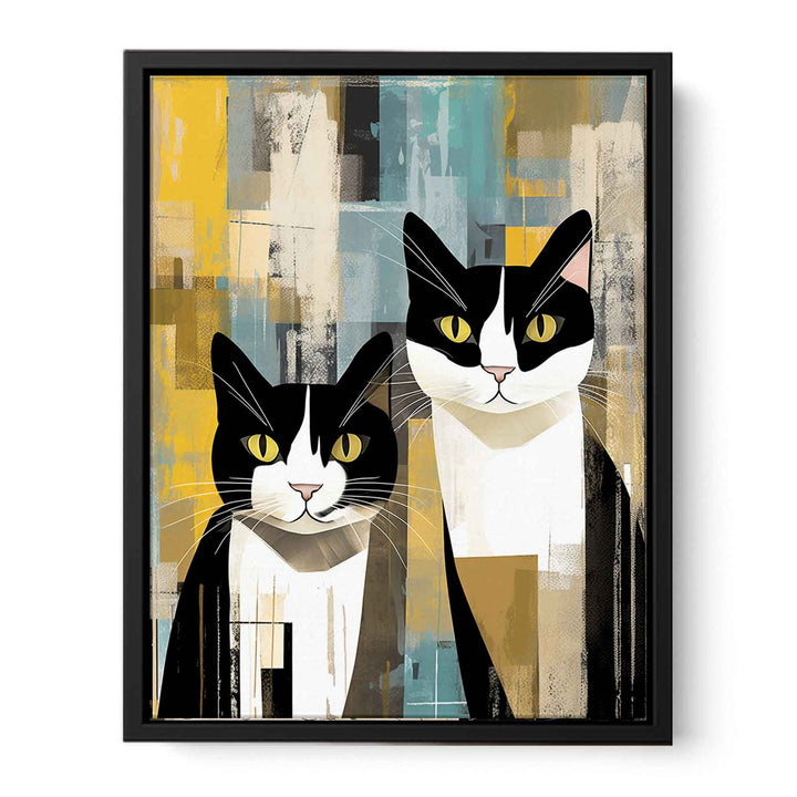 Abastract Cat Art   canvas Print