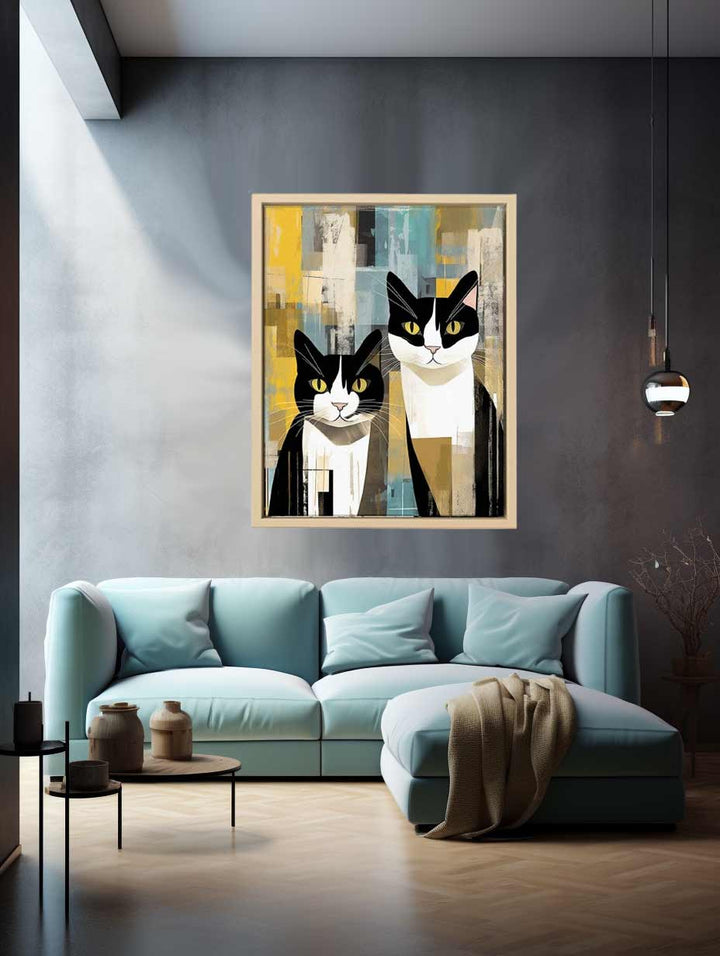 Abastract Cat Art  Print