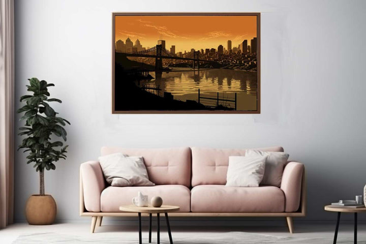 Story Bridge Sepia Art  Print