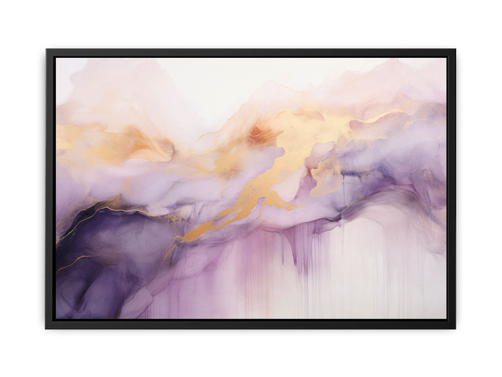 Abstract Watercolor And Gold  canvas Print