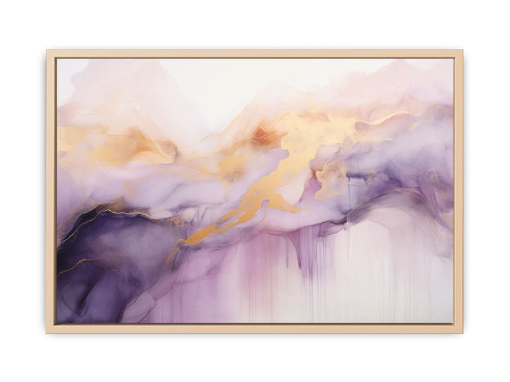 Abstract Watercolor And Gold framed Print