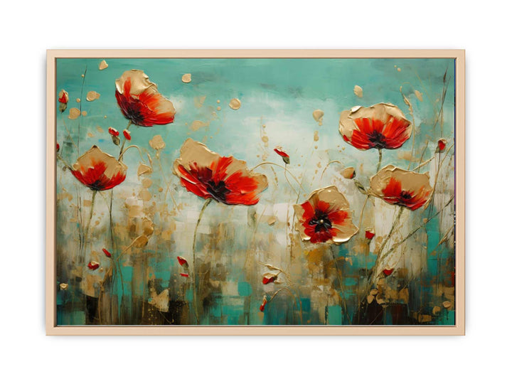 Poppies Floral Painting framed Print