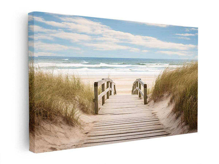 Beach Path Painting  canvas Print