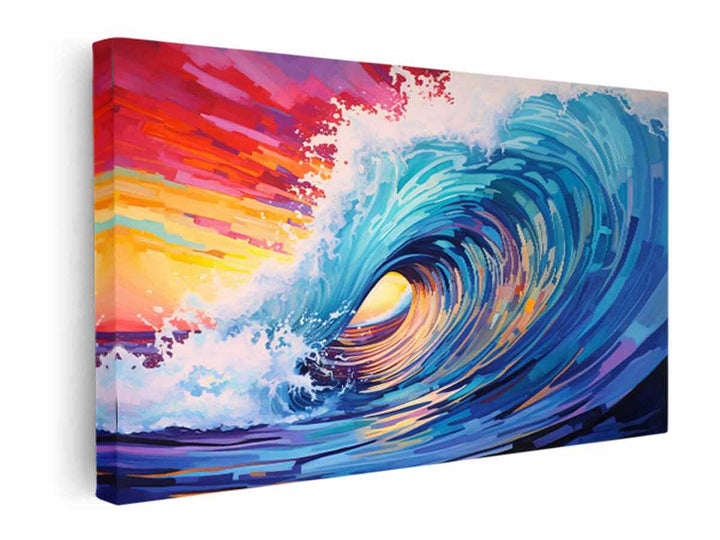 Rainbow Surf Art  canvas Print